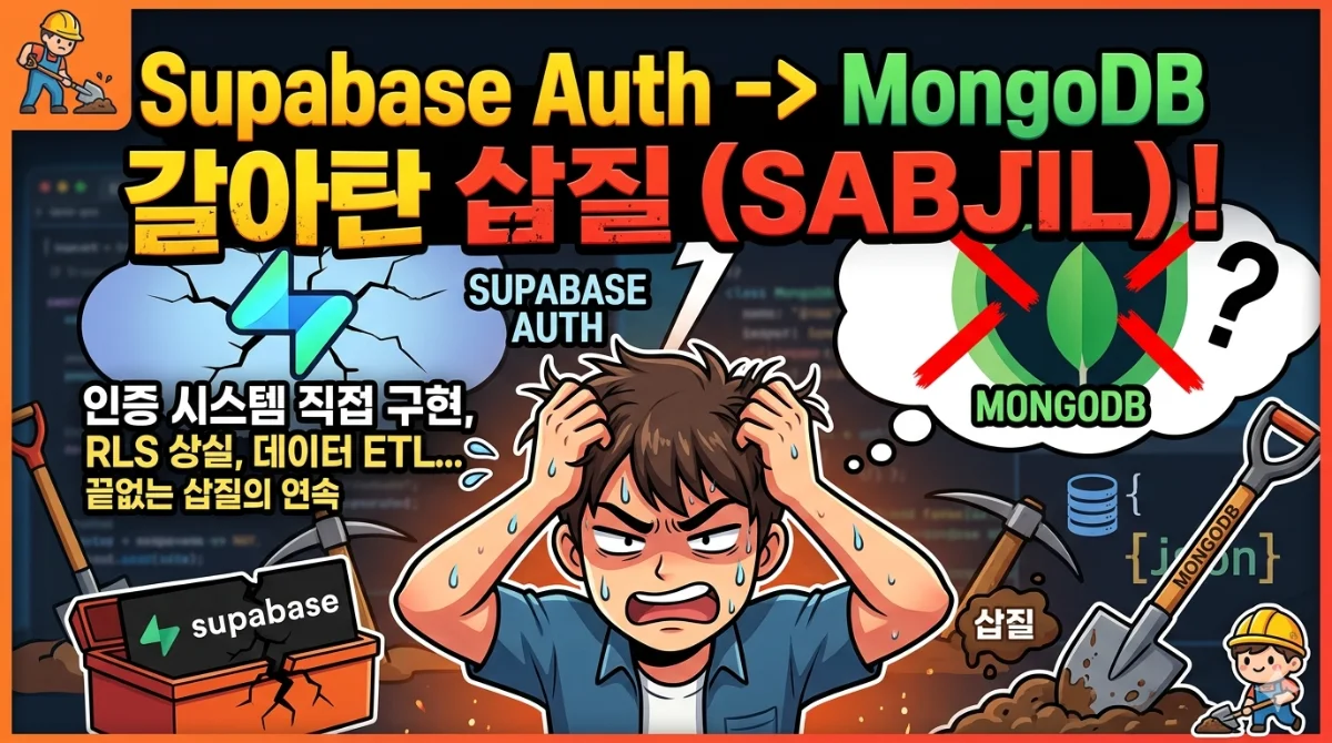 Supabase Auth에서 Mongo로 갈아탄 삽질